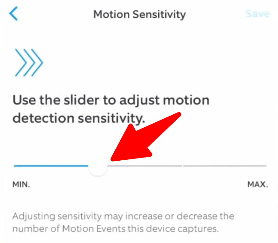 Ring Motion Sensitivity Settings