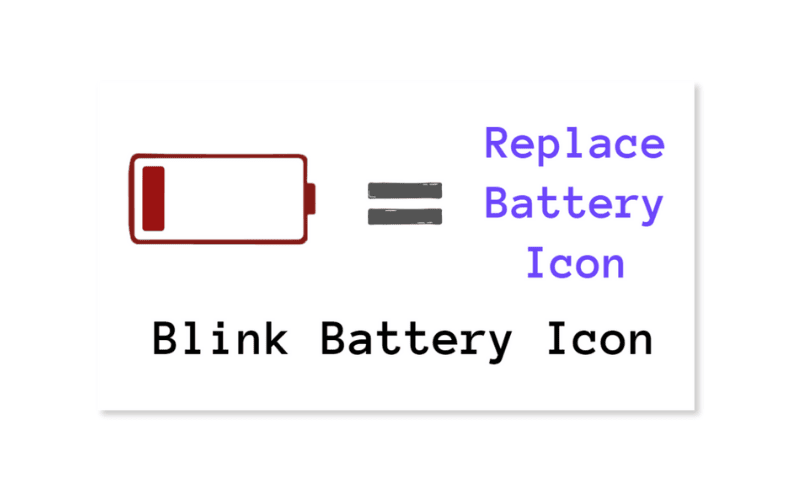 Blink replace battery icon