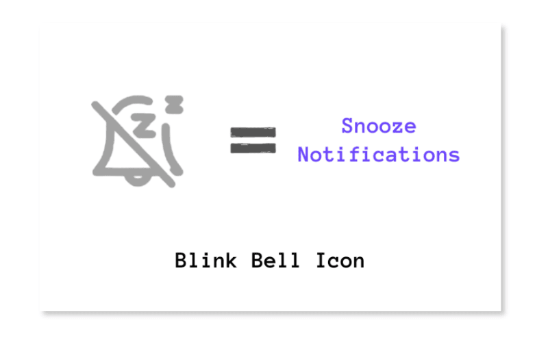 Blink bell icon meaning