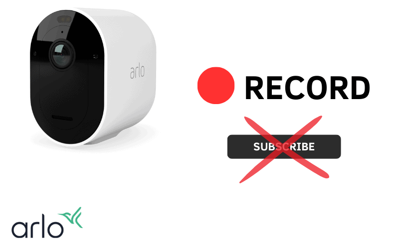 how to record arlo without subscription