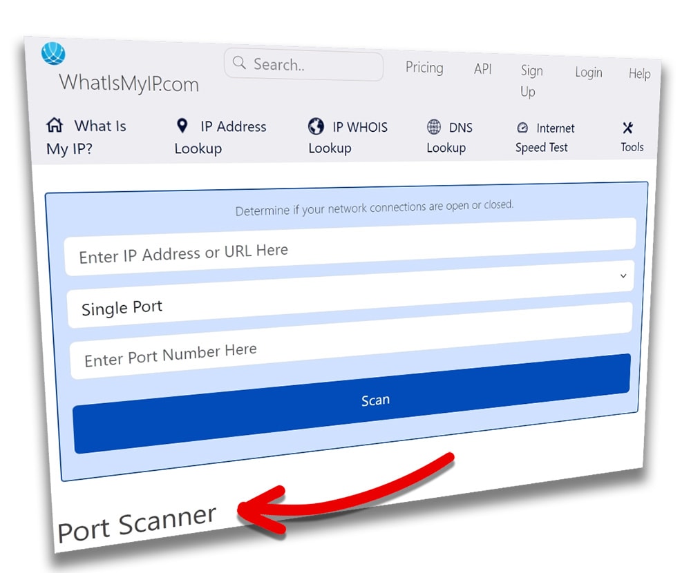 Online port scanner