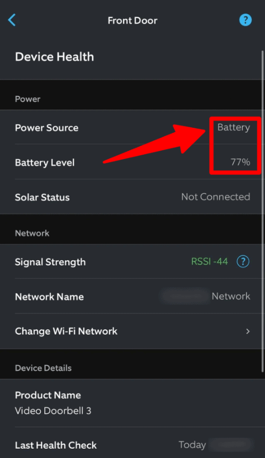 Ring doorbell hardwired but shows battery