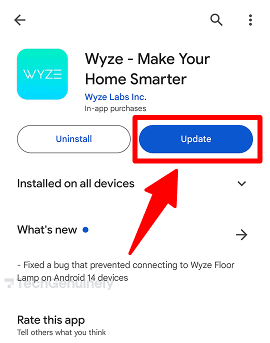 Update Wyze App
