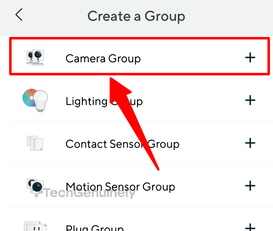 Wyze add camera group